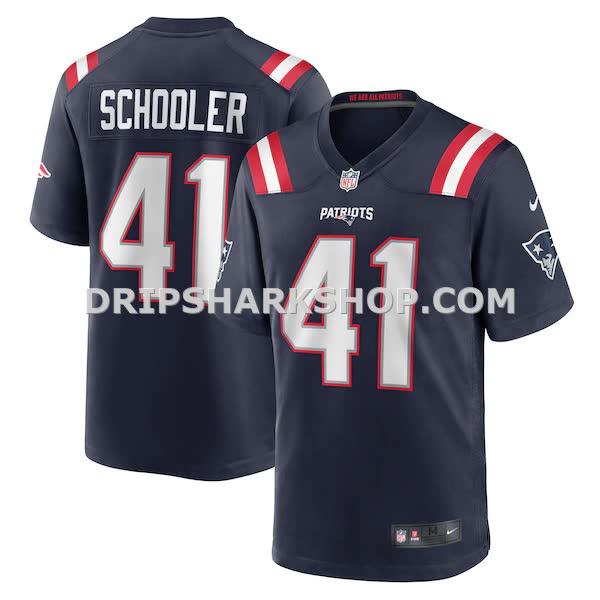Mens Nike Brenden Schooler Navy New England Patriots Game Player Jersey Pi5115000