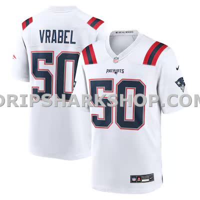 Mens Nike Mike Vrabel White New England Patriots Retired Player Game Jersey