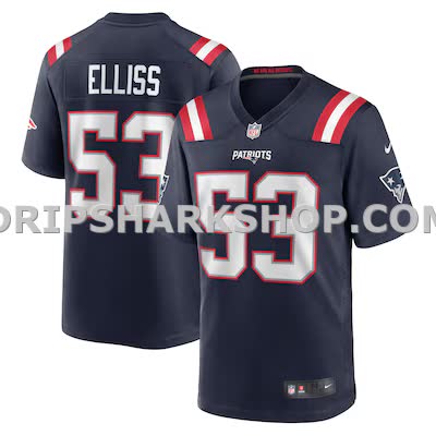 Mens Nike Christian Elliss Navy New England Patriots Game Jersey