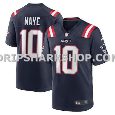 Mens Nike Drake Maye Navy New England Patriots Player Game Jersey