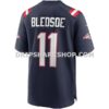 Mens Nike Drew Bledsoe Navy New England Patriots Game Retired Player Jersey Pi3974000