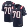 Mens Nike Caedan Wallace Navy New England Patriots Game Jersey