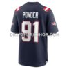 Mens Nike Elijah Ponder Navy New England Patriots Team Game Jersey