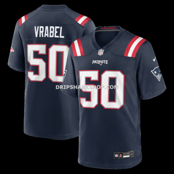 Mens Nike Mike Vrabel Navy New England Patriots Game Retired Player Jersey