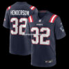 Mens Nike Treveyon Henderson Navy New England Patriots 2025 Nfl Draft Game Jersey