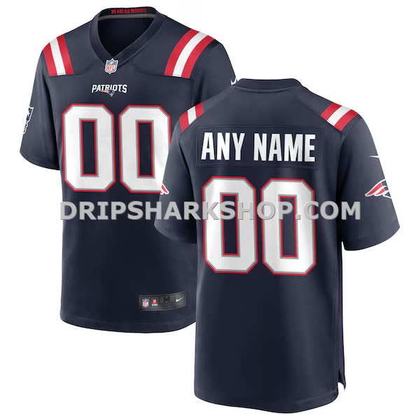 Mens Nike New England Patriots Navy Custom Game Jersey Pi3887000