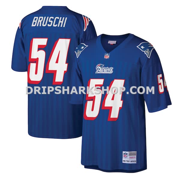 Mens Mitchell And Ness Tedy Bruschi Royal New England Patriots Legacy Replica Jersey Pi3610000