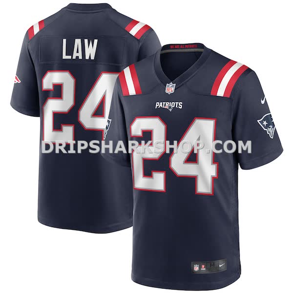 Mens Nike Ty Law Navy New England Patriots Game Retired Player Jersey Pi3974000