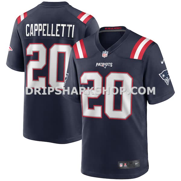 Mens Nike Gino Cappelletti Navy New England Patriots Game Retired Player Jersey Pi3994000