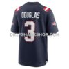 Mens Nike Demario Douglas Navy New England Patriots Game Jersey