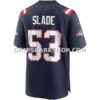 Mens Nike Chris Slade Navy New England Patriots Game Retired Player Jersey Pi3994000