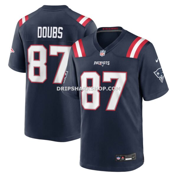 NFL22ed60G04-6a2a78 Mens Nike Romeo Doubs Navy New England Patriots Game Jersey