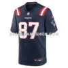 NFL22ed60G05-3790e3 Mens Nike Romeo Doubs Navy New England Patriots Game Jersey