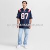 NFL22ed60G07-75021a Mens Nike Romeo Doubs Navy New England Patriots Game Jersey