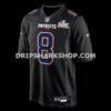 Mens Nike Stefon Diggs Black New England Patriots Super Bowl Lx Patch Carbon Fashion Game Jersey