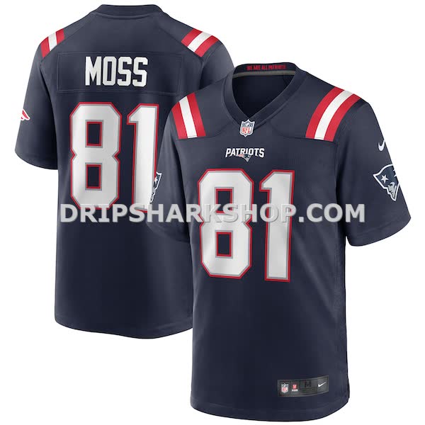 Mens Nike Randy Moss Navy New England Patriots Game Retired Player Jersey Pi3974000