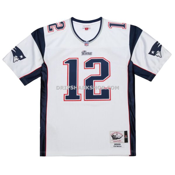 Mens Mitchell And Ness Tom Brady White New England Patriots 2000 Big And Tall Legacy Replica Jersey