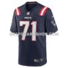 Mens Nike Mike Onwenu Navy New England Patriots Team Game Jersey Pi4064000