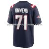 Mens Nike Mike Onwenu Navy New England Patriots Team Game Jersey Pi4064000