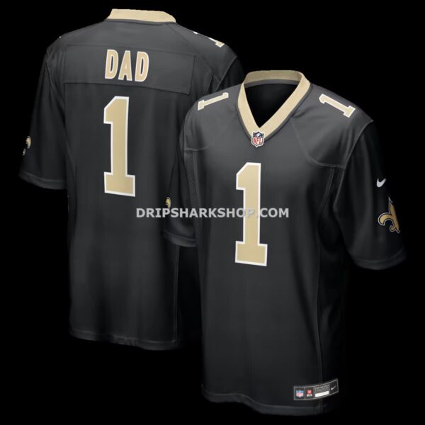 Mens Nike Number 1 Dad Black New Orleans Saints Game Jersey