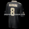 Mens Nike Archie Manning Black New Orleans Saints Game Retired Player Jersey
