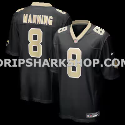 Mens Nike Archie Manning Black New Orleans Saints Game Retired Player Jersey