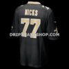Mens Nike Carl Nicks Black New Orleans Saints Game Retired Player Jersey