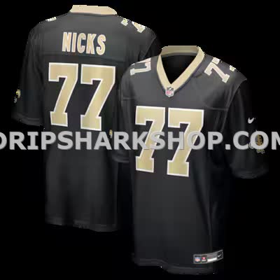 Mens Nike Carl Nicks Black New Orleans Saints Game Retired Player Jersey