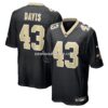Mens Nike Michael Davis Black New Orleans Saints Team Game Jersey