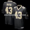 Mens Nike Michael Davis Black New Orleans Saints Team Game Jersey