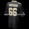Mens Nike William Sherman Black New Orleans Saints Team Game Jersey