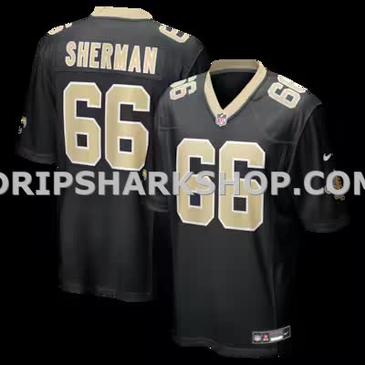 Mens Nike William Sherman Black New Orleans Saints Team Game Jersey