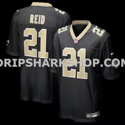 Mens Nike Justin Reid Black New Orleans Saints Team Game Jersey