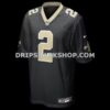 Mens Nike Spencer Rattler Black New Orleans Saints Team Game Jersey