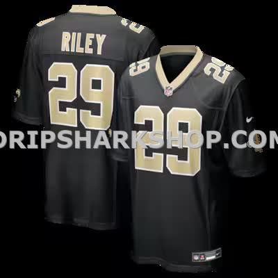 Mens Nike Quincy Riley Black New Orleans Saints Team Game Jersey
