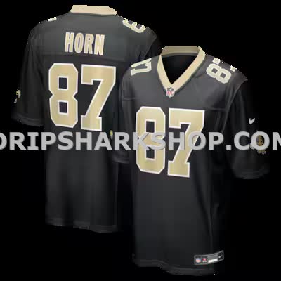 Mens Nike Joe Horn Black New Orleans Saints Game Retired Player Jersey