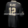 NFL233ce2G06-c5e7ba Mens Nike Chris Olave Black New Orleans Saints Player Game Jersey