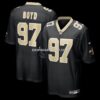 Mens Nike Khristian Boyd Black New Orleans Saints Game Jersey