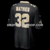 Mens Nike Tyrann Mathieu Black New Orleans Saints Game Jersey
