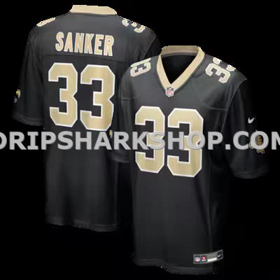 Mens Nike Jonas Sanker Black New Orleans Saints Team Game Jersey