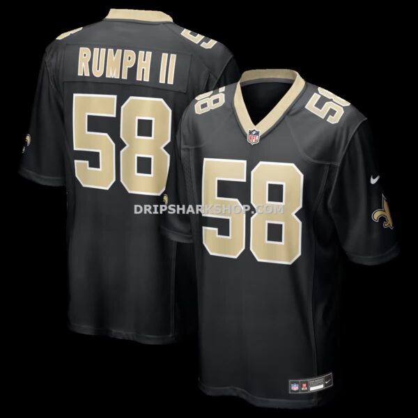 NFL23604bG04-e65d00 Mens Nike Chris Rumph Ii Black New Orleans Saints Team Game Jersey