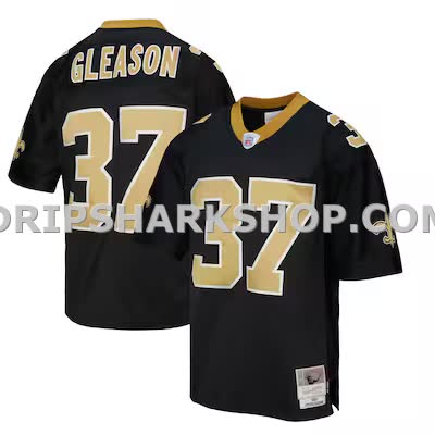 Mens Mitchell And Ness Steve Gleason Black New Orleans Saints Legacy Replica Jersey
