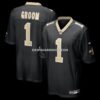 Mens Nike Number 1 Groom Black New Orleans Saints Game Jersey