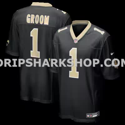 Mens Nike Number 1 Groom Black New Orleans Saints Game Jersey