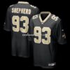 NFL236eecG04-026a49 Mens Nike Nathan Shepherd Black New Orleans Saints Game Jersey