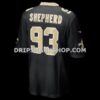 NFL236eecG07-867d2b Mens Nike Nathan Shepherd Black New Orleans Saints Game Jersey