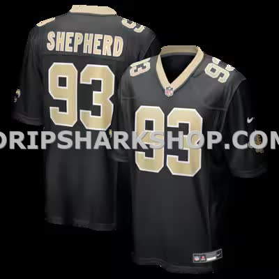 Mens Nike Nathan Shepherd Black New Orleans Saints Game Jersey