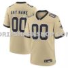 NFL23753bM01-cbe7c8 Mens Nike Gold New Orleans Saints Gameday Golds Alternate Custom Game Jersey