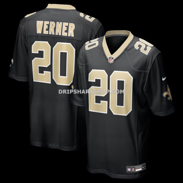 Mens Nike Pete Werner Black New Orleans Saints Game Jersey