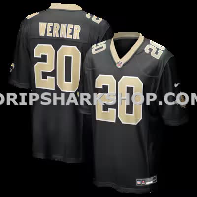 Mens Nike Pete Werner Black New Orleans Saints Game Jersey